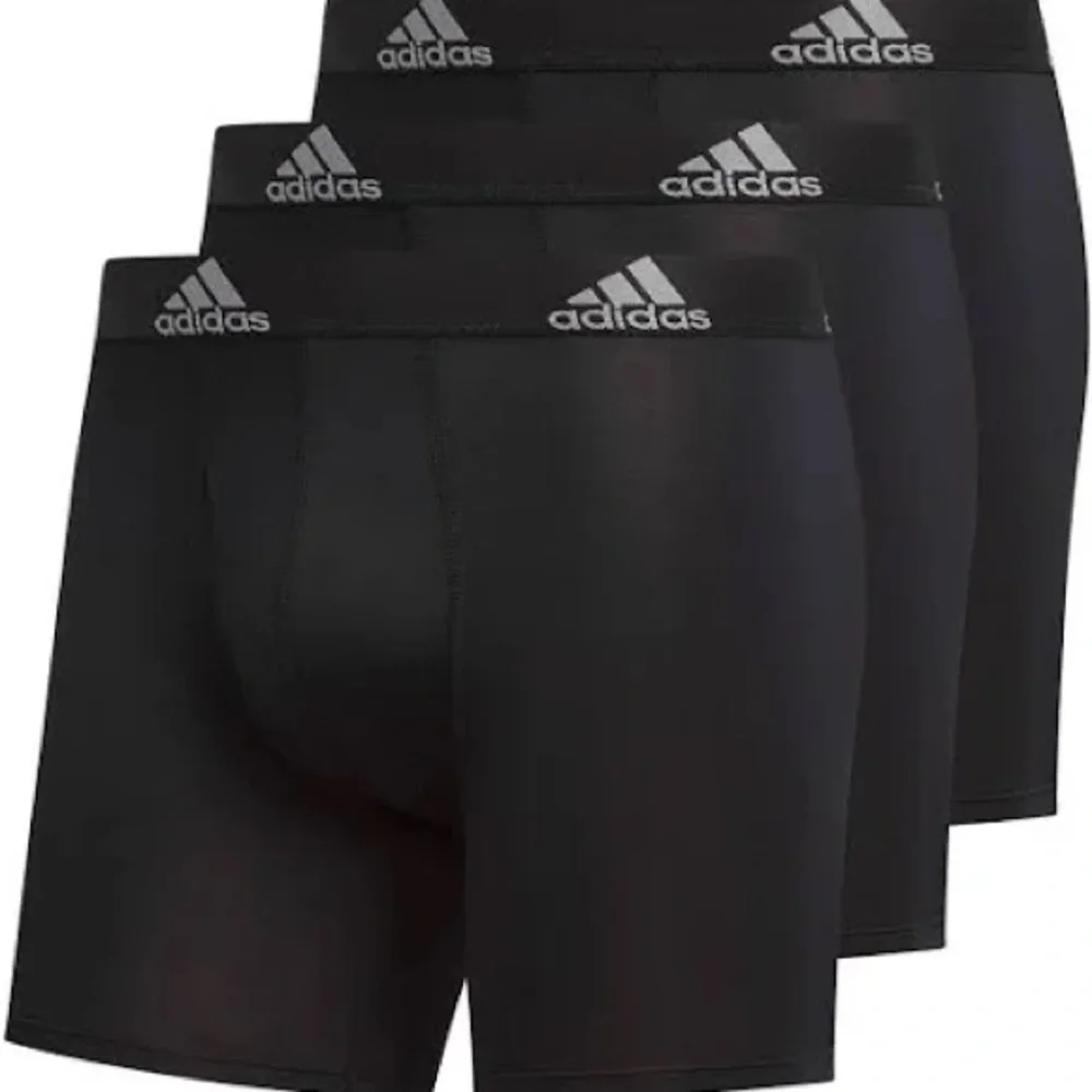 adidas 3-PK Microfiber Comfort Fit Boxer Briefs MED NWT